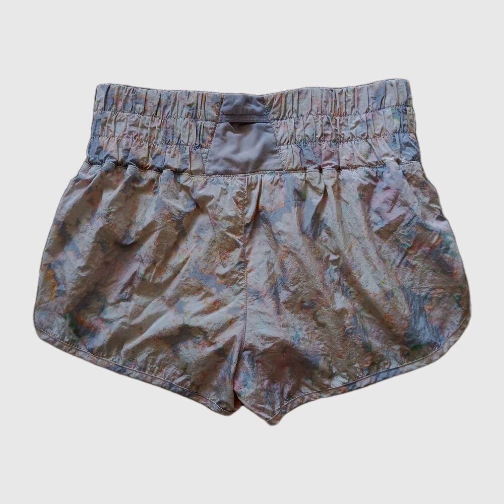 Free People Movement X Match Shorts Lined Pink Purple Tie Dye Womens Small Sport
